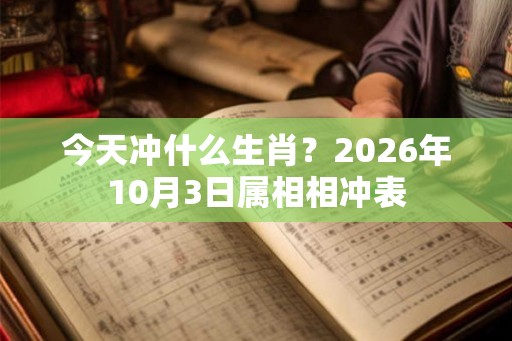 今天冲什么生肖？2026年10月3日属相相冲表