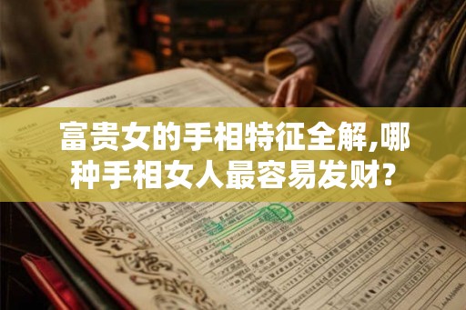 富贵女的手相特征全解,哪种手相女人最容易发财？