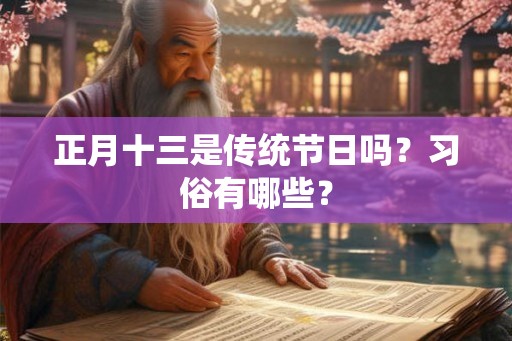 正月十三是传统节日吗?习俗有哪些? 正月十三是传统节日吗?习俗有哪些?
