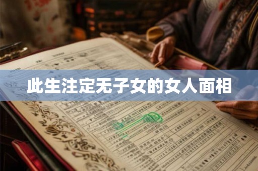 此生注定无子女的女人面相 此生注定无子女的女人面相