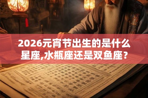 2026元宵节出生的是什么星座,水瓶座还是双鱼座？