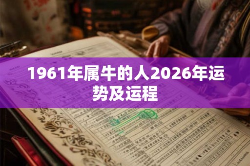1961年属牛的人2026年运势及运程 1961年属牛的人2026年运势及运程
