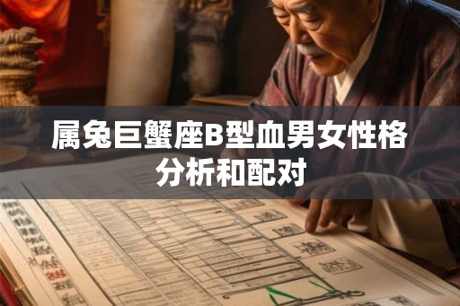 属兔巨蟹座B型血男女性格分析和配对