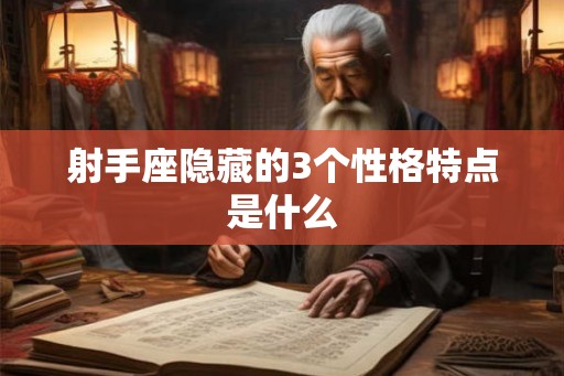 射手座隐藏的3个性格特点是什么