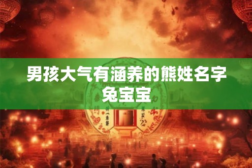 男孩大气有涵养的熊姓名字兔宝宝