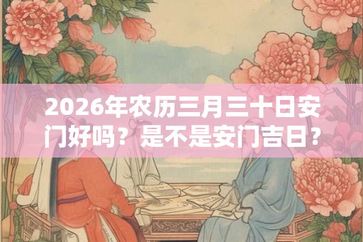 2026年农历三月三十日安门好吗？是不是安门吉日？