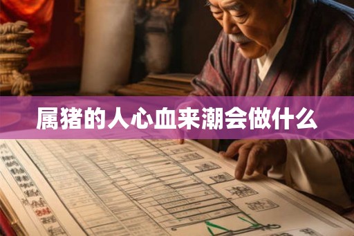 属猪的人心血来潮会做什么 属猪的人心血来潮会做什么