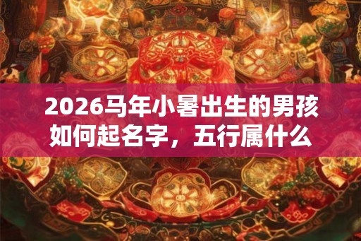 2026马年小暑出生的男孩如何起名字，五行属什么