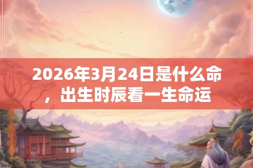 2026年3月24日是什么命,出生时辰看一生命运 2026年3月24日是什么命,出生时辰看一生命运