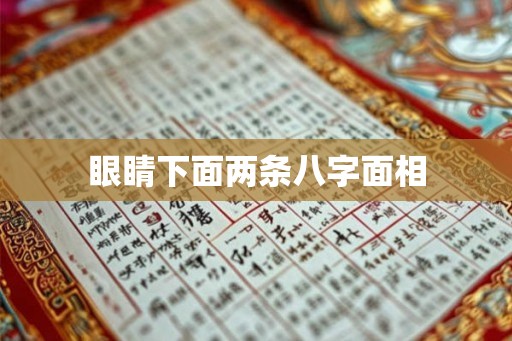 眼睛下面两条八字面相