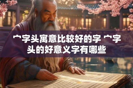 宀字头寓意比较好的字 宀字头的好意义字有哪些