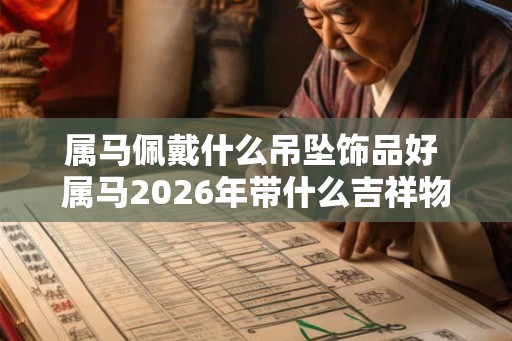 属马佩戴什么吊坠饰品好 属马2026年带什么吉祥物