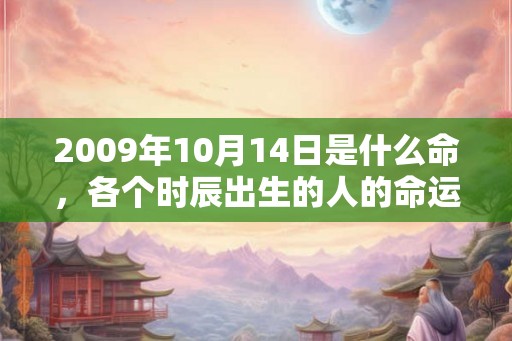 2009年10月14日是什么命,各个时辰出生的人的命运 2009年10月14日是什么命,各个时辰出生的人的命运