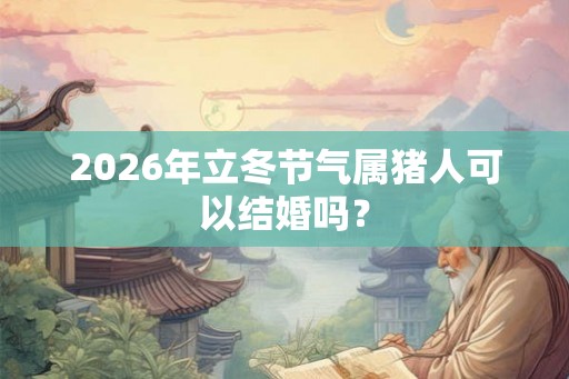 2026年立冬节气属猪人可以结婚吗？