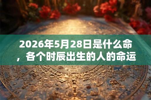 2026年5月28日是什么命，各个时辰出生的人的命运