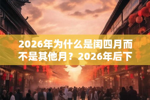 2026年为什么是闰四月而不是其他月？2026年后下一个闰四月在什么时候？
