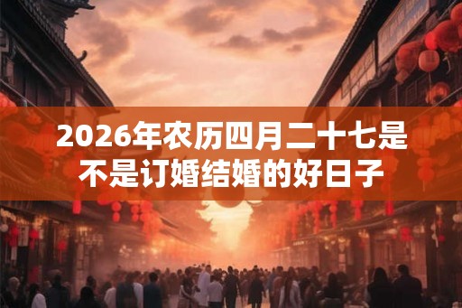 2026年农历四月二十七是不是订婚结婚的好日子