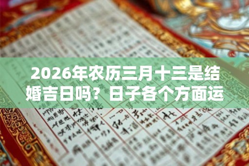 2026年农历三月十三是结婚吉日吗？日子各个方面运势？