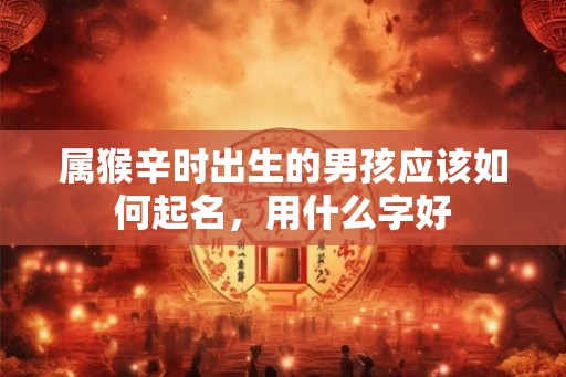 属猴辛时出生的男孩应该如何起名，用什么字好