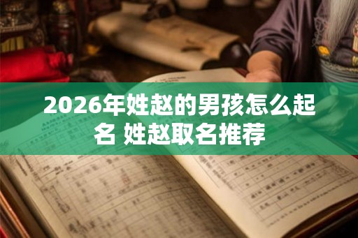 2026年姓赵的男孩怎么起名 姓赵取名推荐
