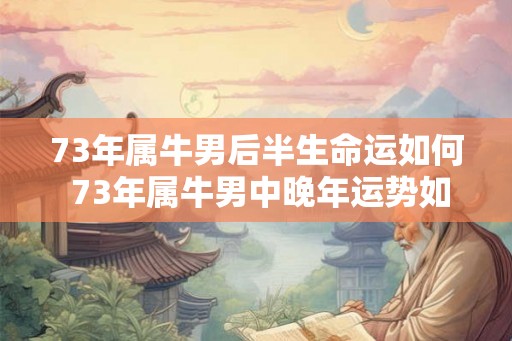 73年属牛男后半生命运如何 73年属牛男中晚年运势如何
