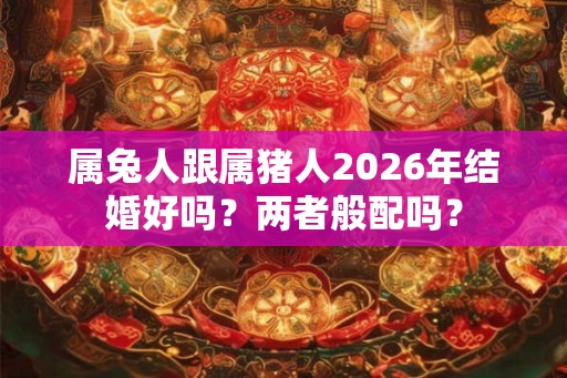 属兔人跟属猪人2026年结婚好吗？两者般配吗？