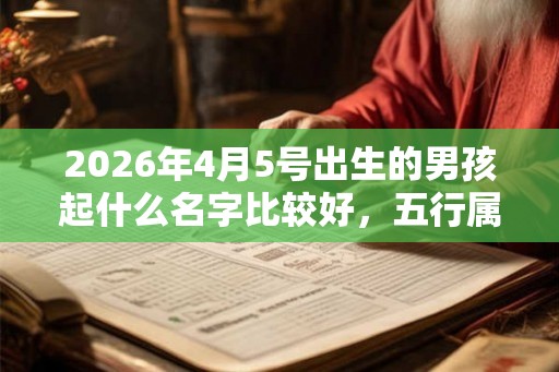 2026年4月5号出生的男孩起什么名字比较好，五行属什么