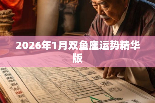 2026年1月双鱼座运势精华版