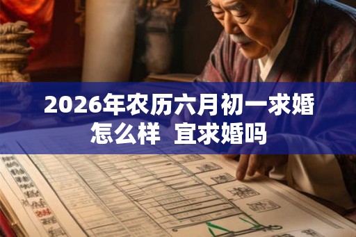2026年农历六月初一求婚怎么样  宜求婚吗