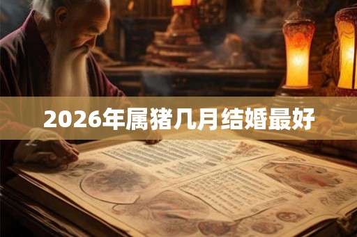2026年属猪几月结婚最好