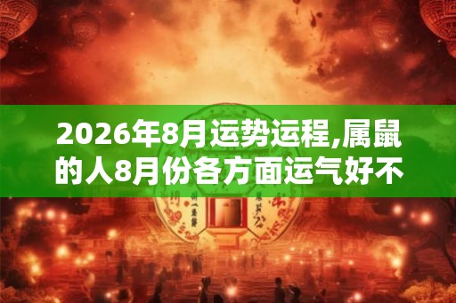 2026年8月运势运程,属鼠的人8月份各方面运气好不好 2026年8月运势运程,属鼠的人8月份各方面运气好不好