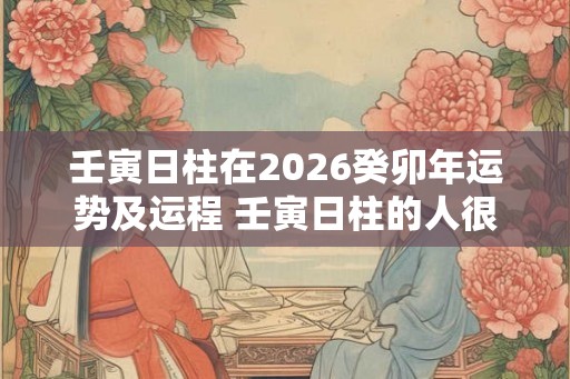 壬寅日柱在2026癸卯年运势及运程 壬寅日柱的人很特别