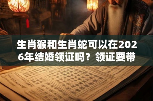 生肖猴和生肖蛇可以在2026年结婚领证吗?领证要带什么? 生肖猴和生肖蛇可以在2026年结婚领证吗?领证要带什么?