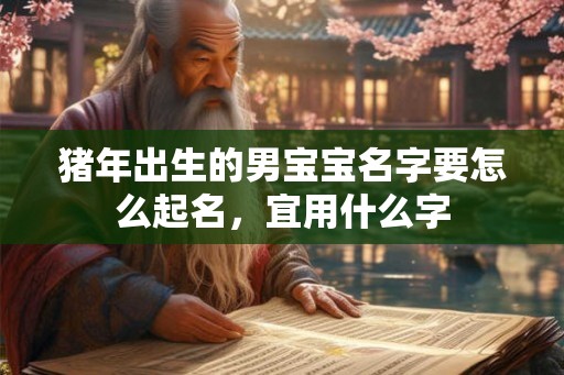猪年出生的男宝宝名字要怎么起名，宜用什么字