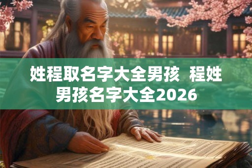 姓程取名字大全男孩  程姓男孩名字大全2026