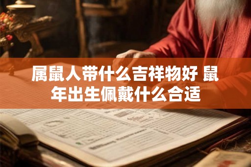 属鼠人带什么吉祥物好 鼠年出生佩戴什么合适