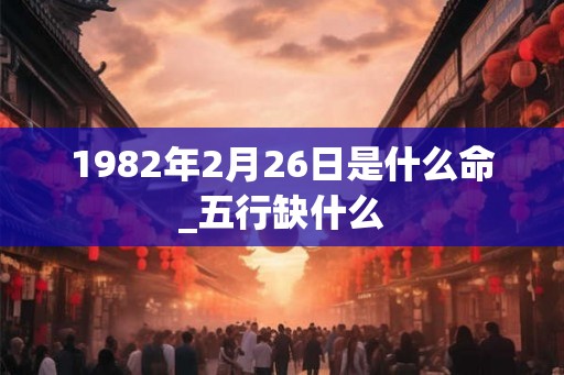 1982年2月26日是什么命_五行缺什么