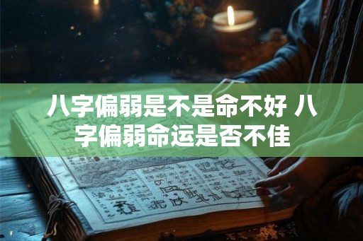八字偏弱是不是命不好 八字偏弱命运是否不佳