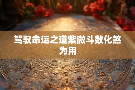 驾驭命运之道紫微斗数化煞为用
