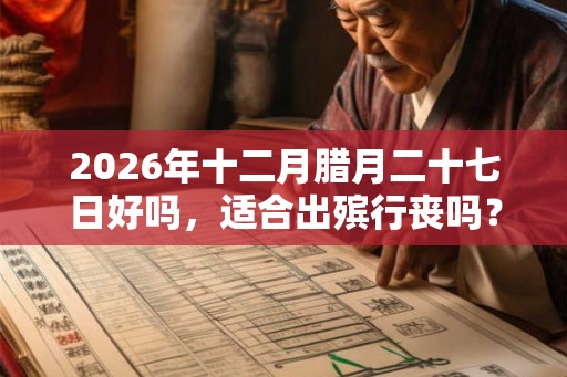 2026年十二月腊月二十七日好吗，适合出殡行丧吗？