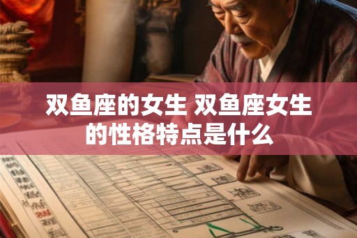 双鱼座的女生 双鱼座女生的性格特点是什么
