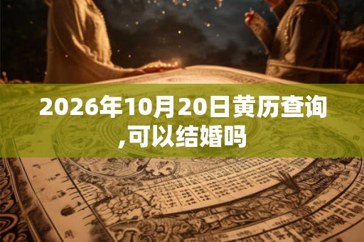 2026年10月20日黄历查询,可以结婚吗