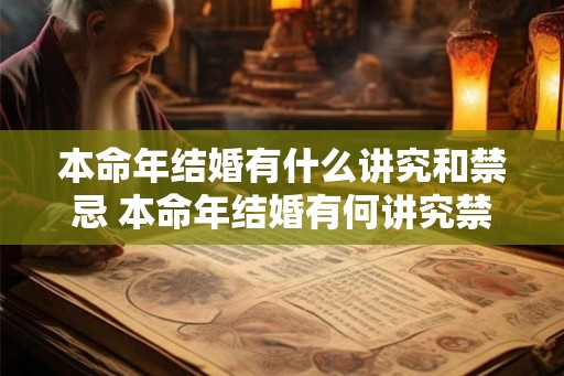 本命年结婚有什么讲究和禁忌 本命年结婚有何讲究禁忌