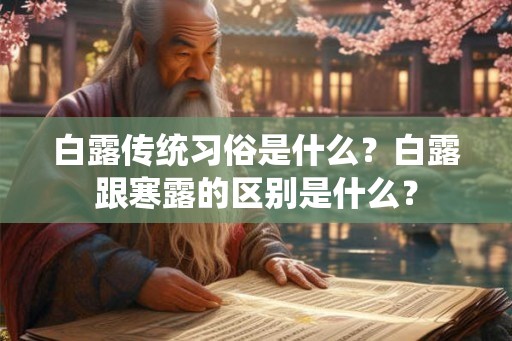 白露传统习俗是什么？白露跟寒露的区别是什么？