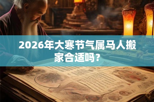 2026年大寒节气属马人搬家合适吗？