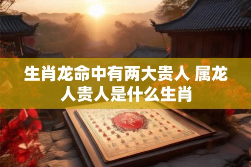 生肖龙命中有两大贵人 属龙人贵人是什么生肖