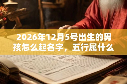2026年12月5号出生的男孩怎么起名字，五行属什么