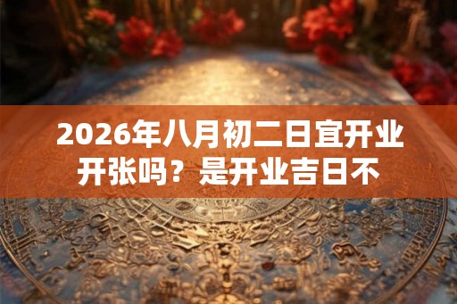 2026年八月初二日宜开业开张吗？是开业吉日不