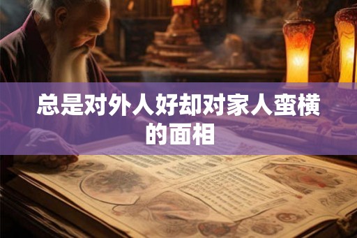 总是对外人好却对家人蛮横的面相 总是对外人好却对家人蛮横的面相