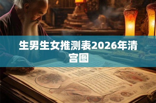 生男生女推测表2026年清宫图